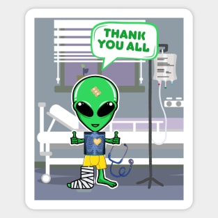 Thank you all Hospital people Sticker